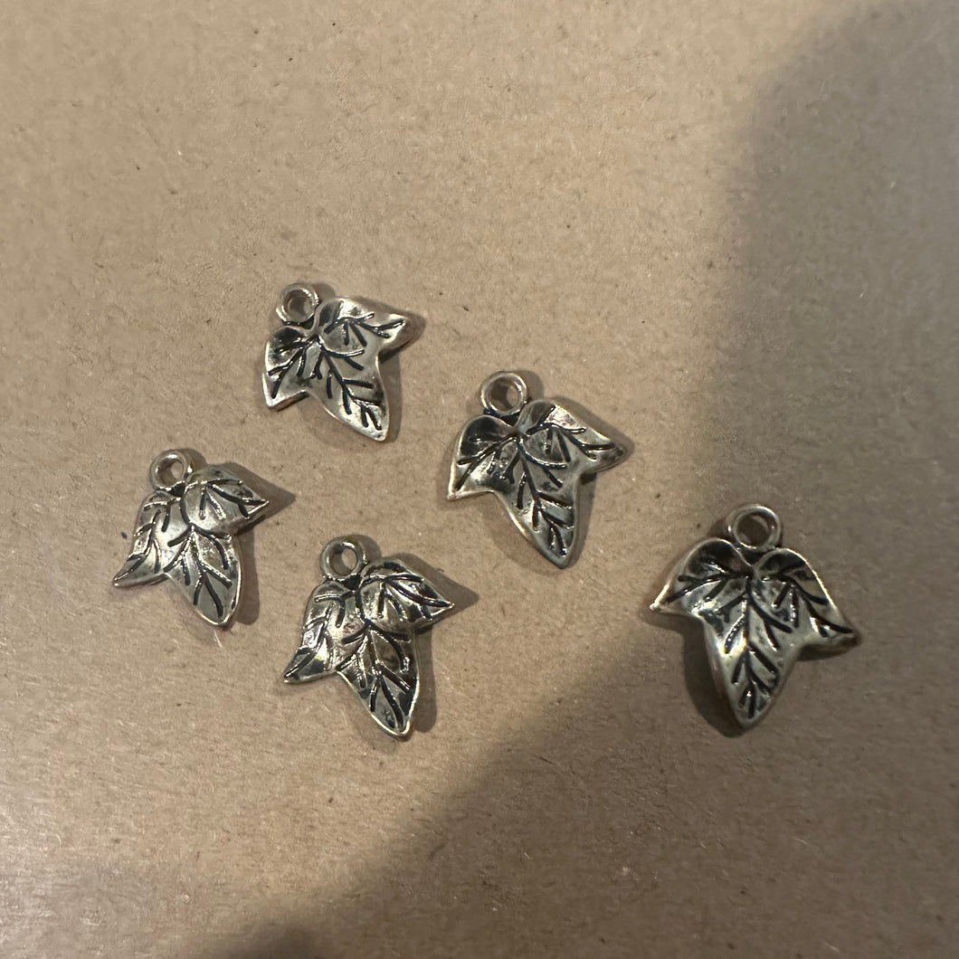 5 gold leaf charms