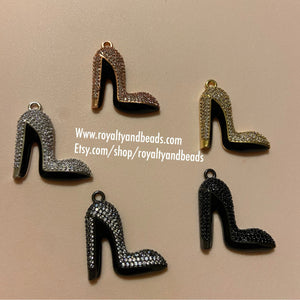 Pave black heel charms.