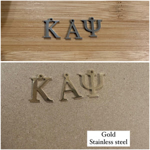 Kappa letter charms.