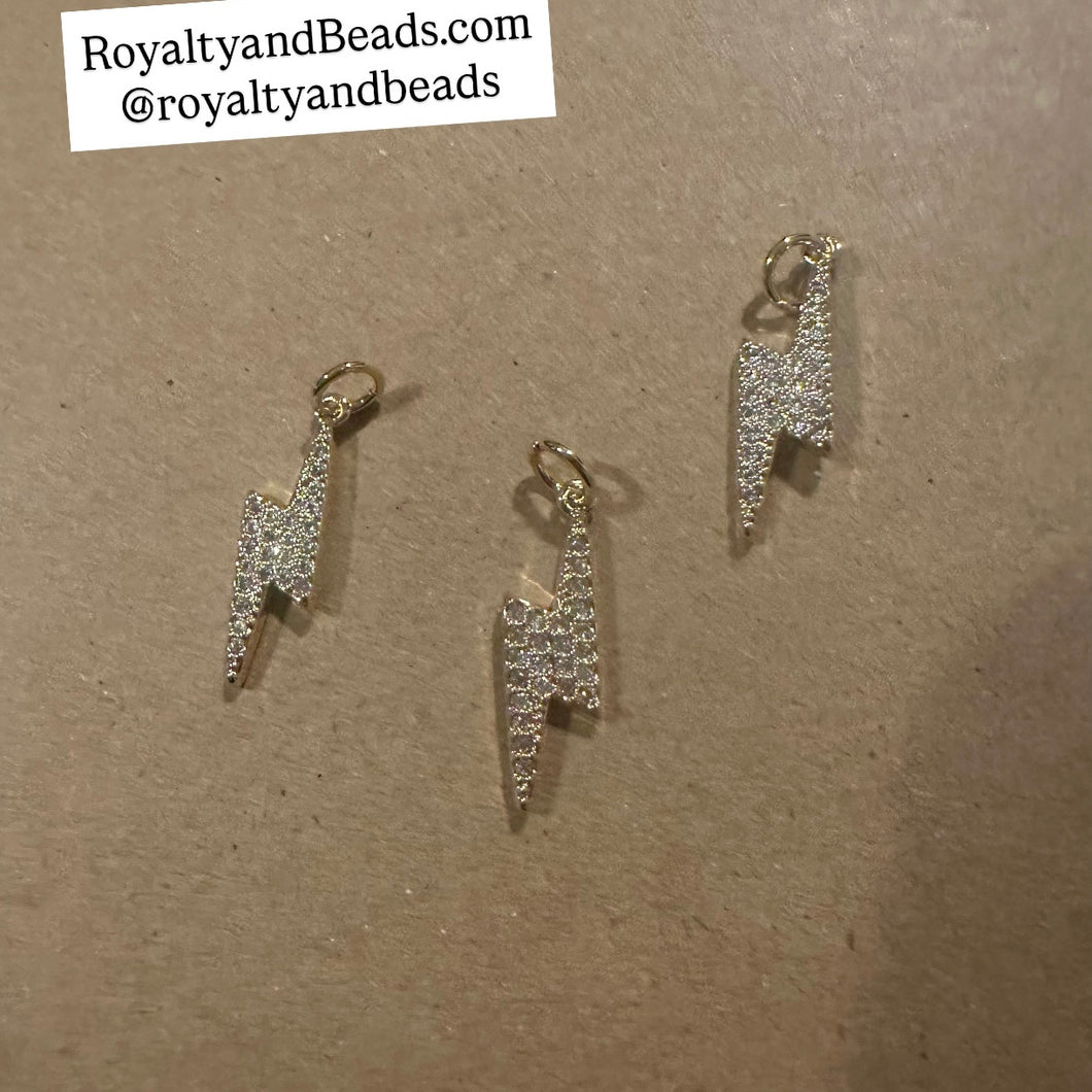 The pave lightening bolt charm.