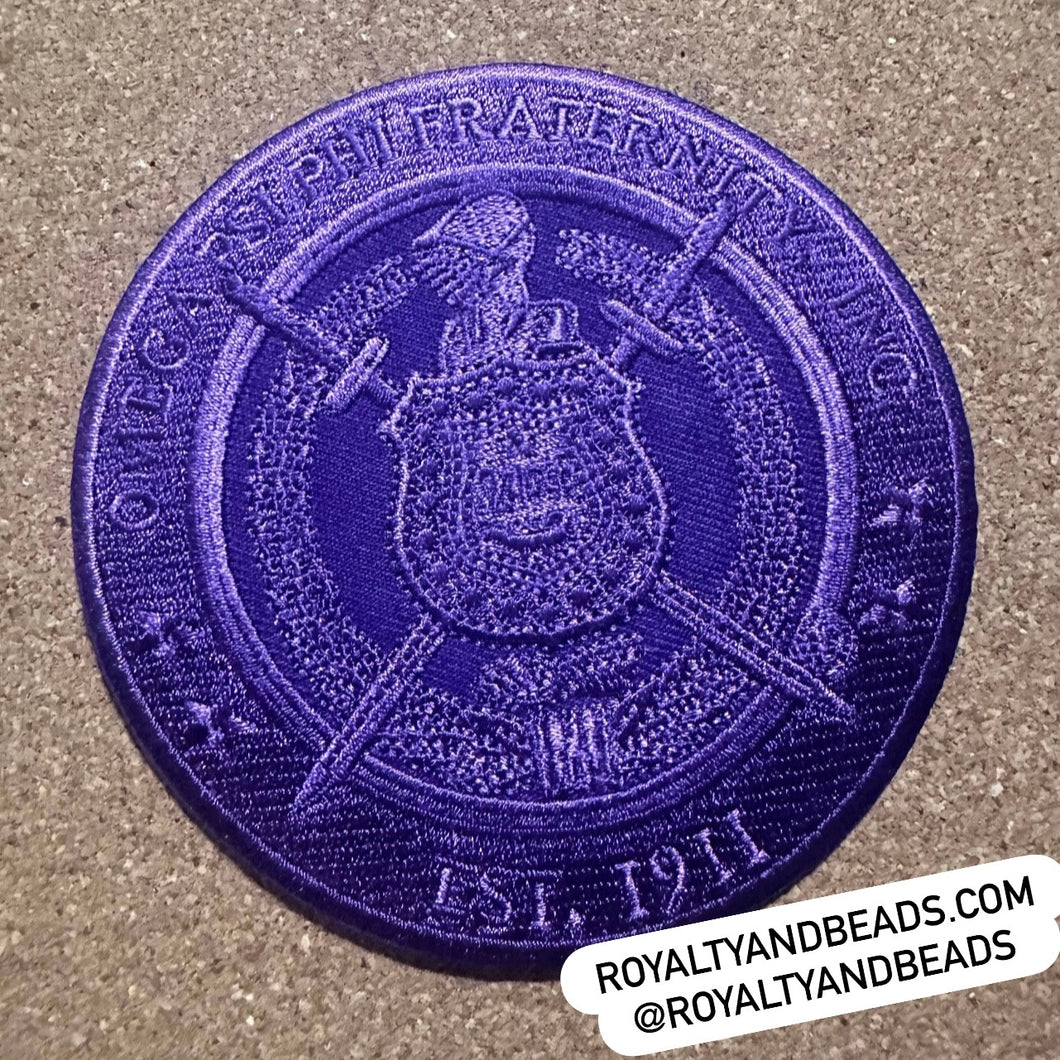 Omega Psi Phi circle patch.
