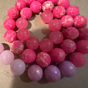 Pink mixed beads