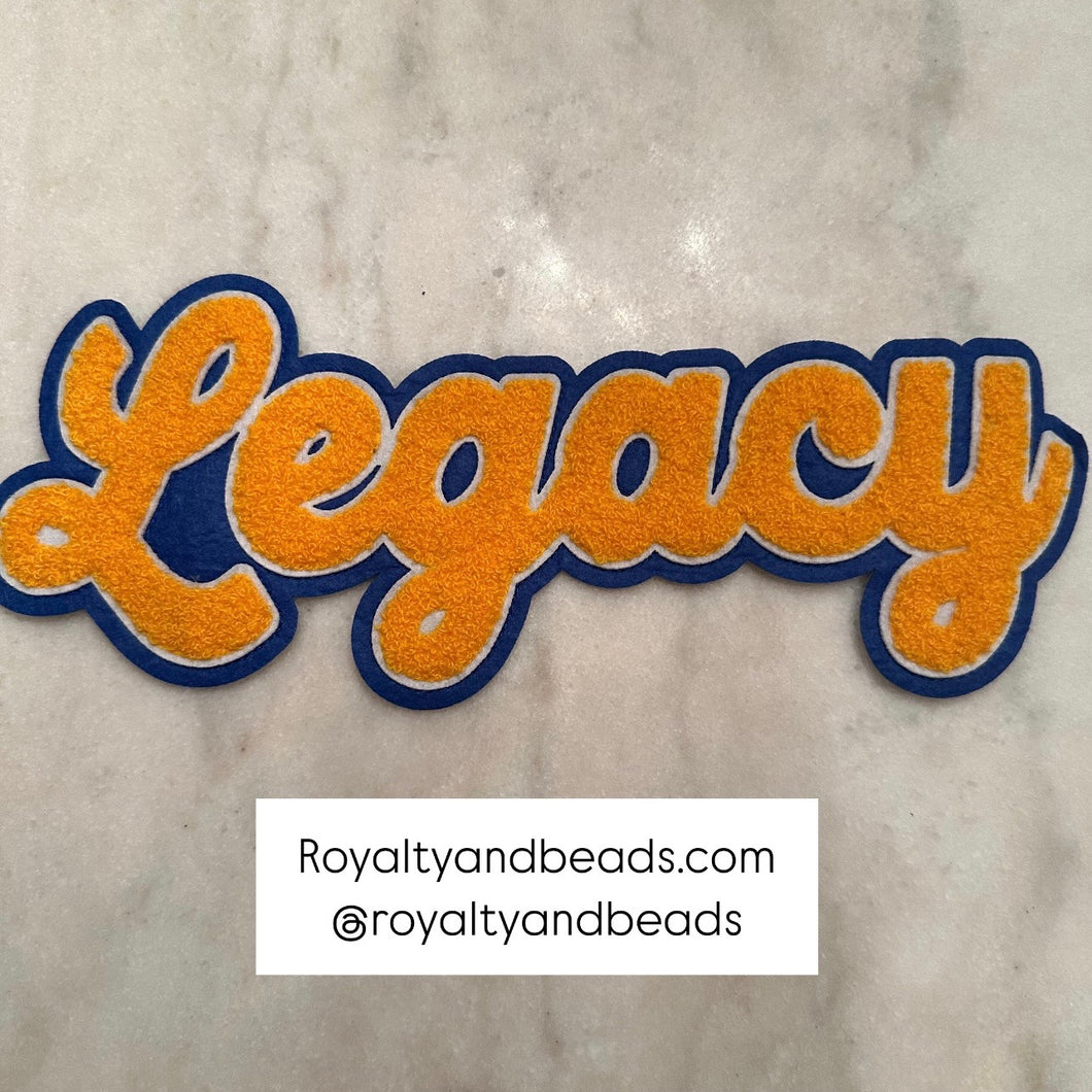 Blue and yellow Legacy patch