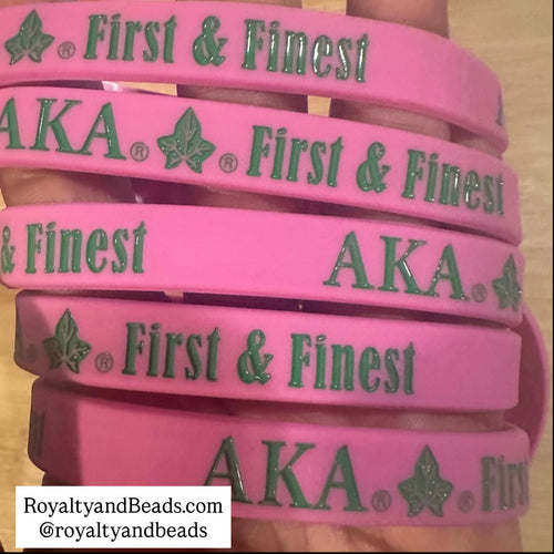 Pink Alpha Kappa Alpha wristband