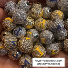 Load image into Gallery viewer, Pave Sigma Gamma Rho beads.