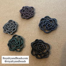 Load image into Gallery viewer, Pave rose charms.