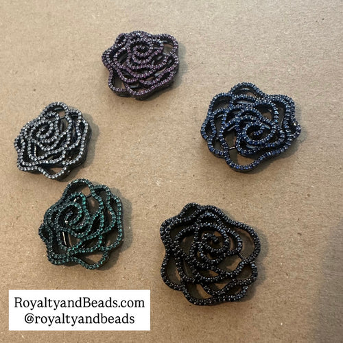 Pave rose charms.