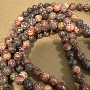 Brown Leopard beads 8mm