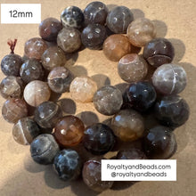 Load image into Gallery viewer, Brown agate beads 12mm