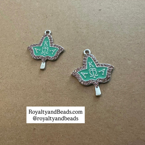 Pink stone ivy charms