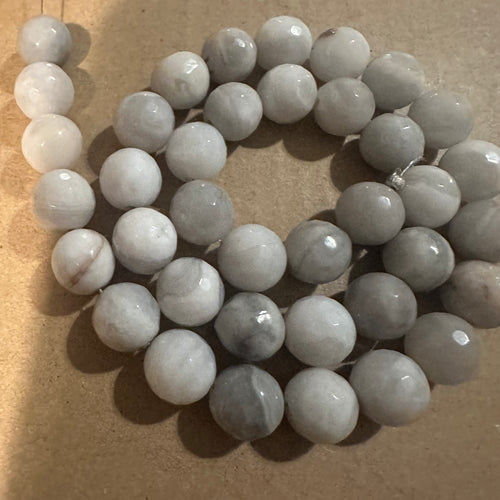 Gray agate beads