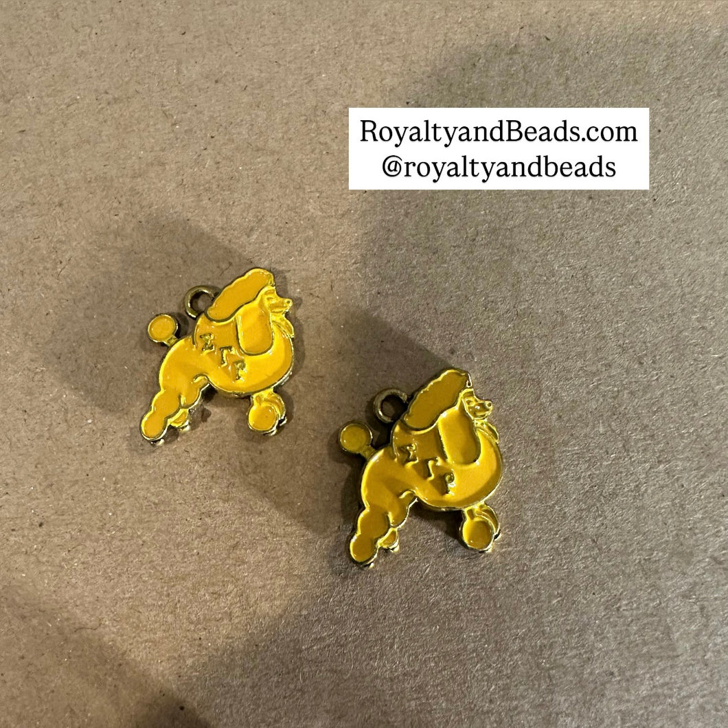 All Yellow poodle charms.