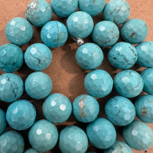 Load image into Gallery viewer, Blue faceted beads