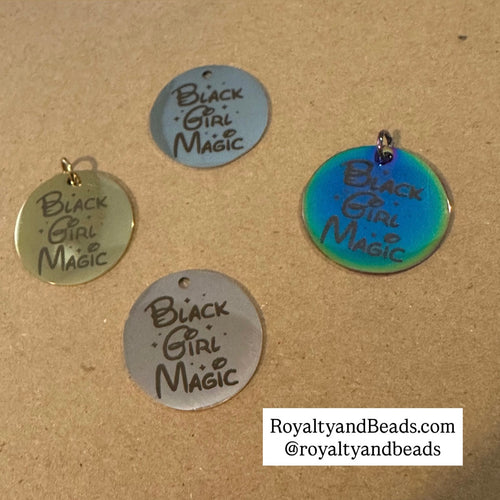 Black girl magic charm SS.