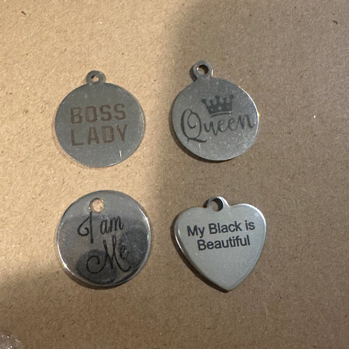 4 silver charms