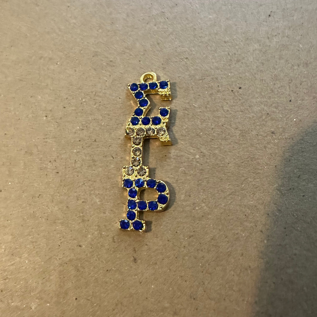 Rhinestone Sigma charm.