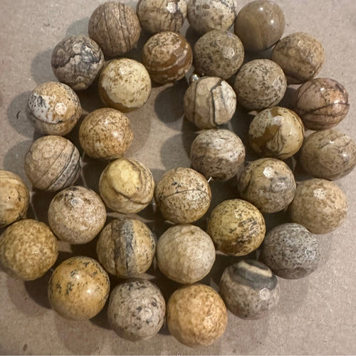 Tan beads 12mm