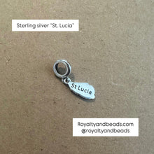 Load image into Gallery viewer, St. Lucia charm (sterling silver)