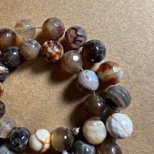 Brown agate beads 8mm