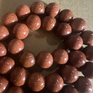 Orange glitter beads