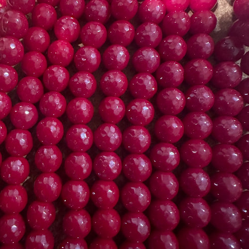 Shiny Pure red jade beads