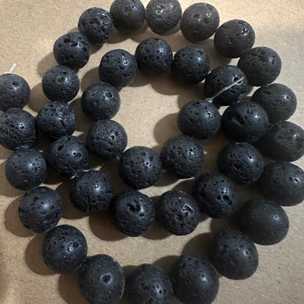 Black rock beads