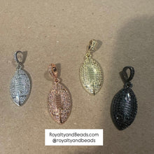 Load image into Gallery viewer, Micro pave football charm.