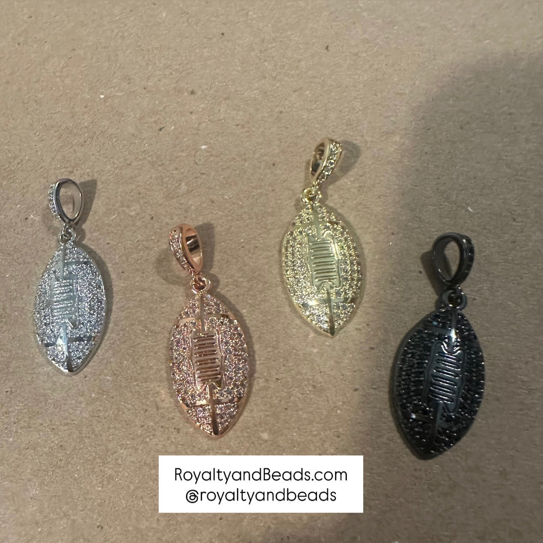 Micro pave football charm.