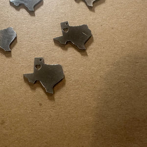 5 silver Texas charms