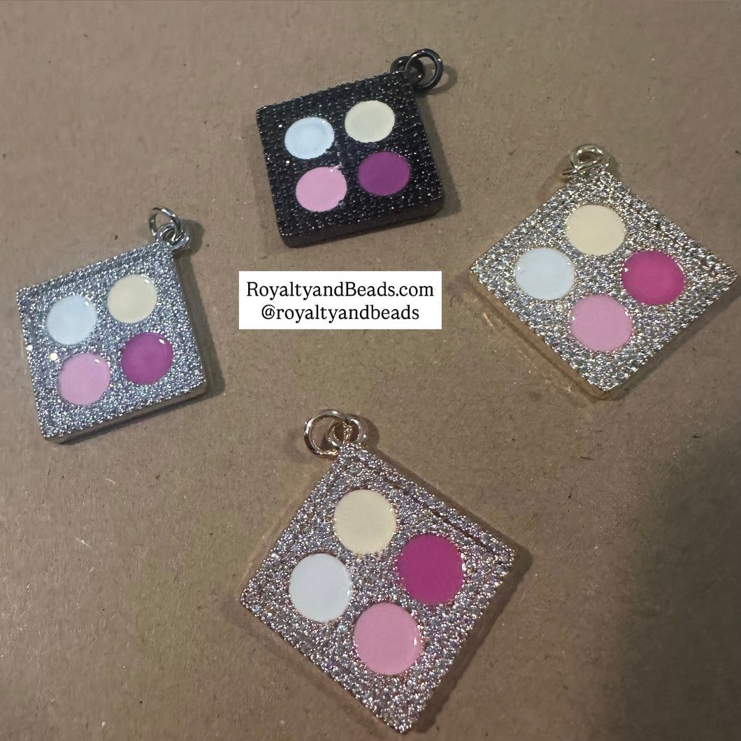 Micro pave make up charms.
