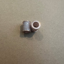 Load image into Gallery viewer, 2 pave bead charms (rose gold)