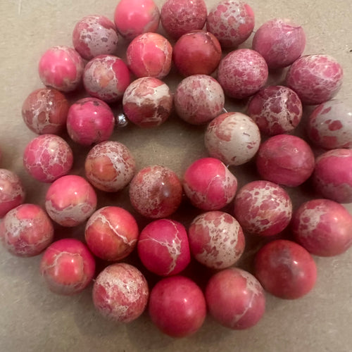 Light Pink and tan beads.
