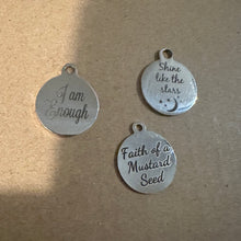 Load image into Gallery viewer, 3 silver inspiration charms