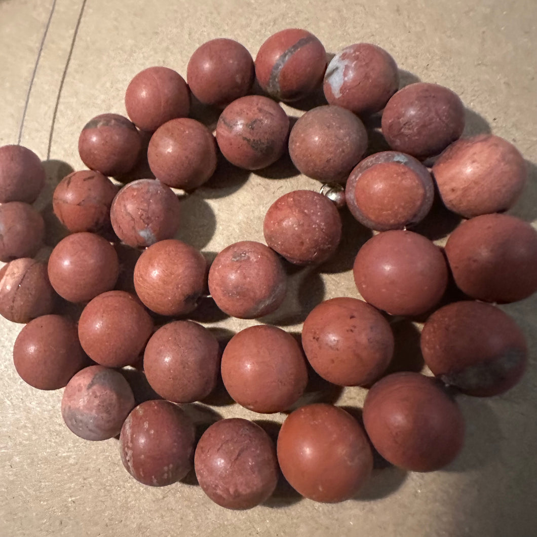 Orange and gray beads