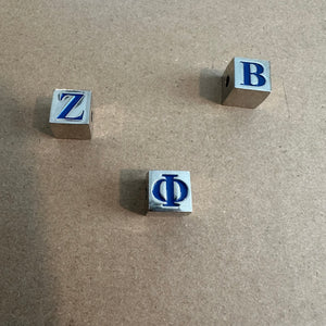 Blue Zeta letter cubes