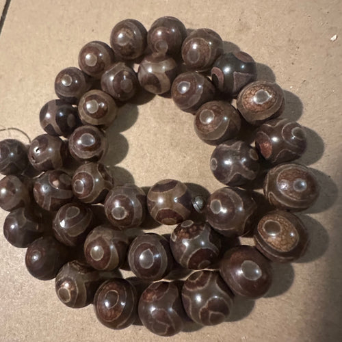 Brown Tibetan beads