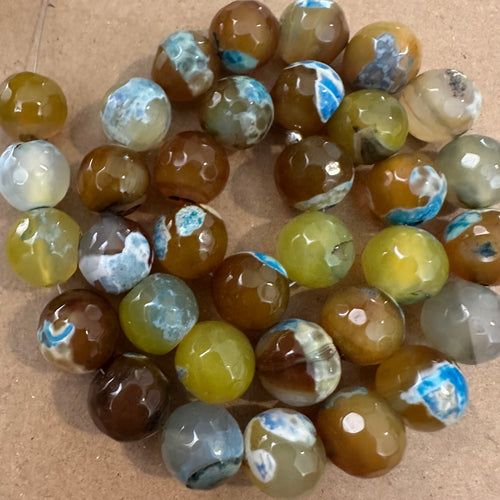 Blue agate beads 12mm