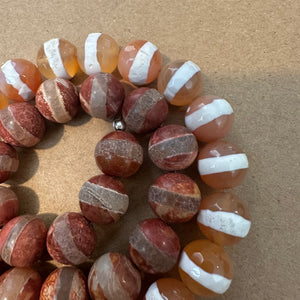 Orange striped beads