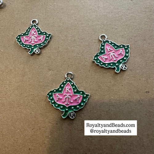 Silver ivy charms