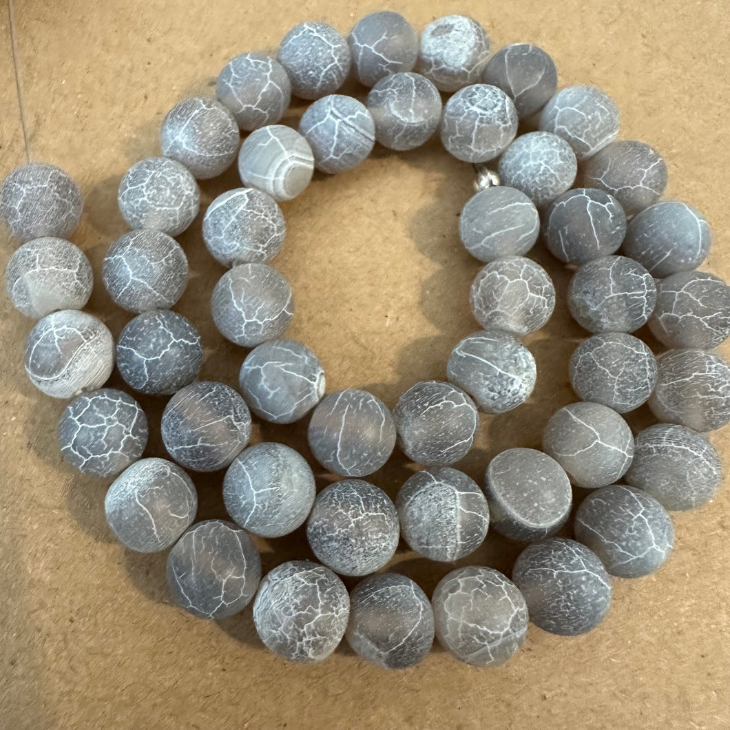 Gray agate beads 8mm