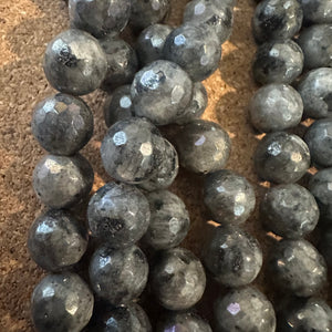 Gray Labradorite beads 8mm