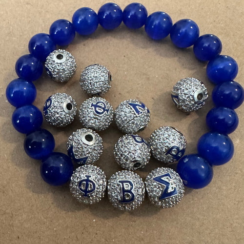 Phi Beta Sigma pave beads.