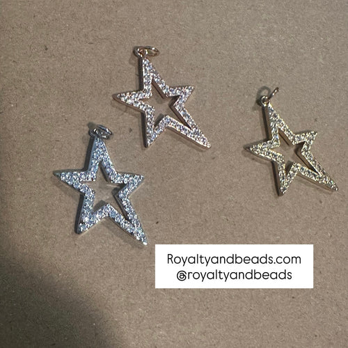 Pave star charms.
