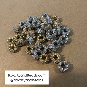 3 pave spacer charms