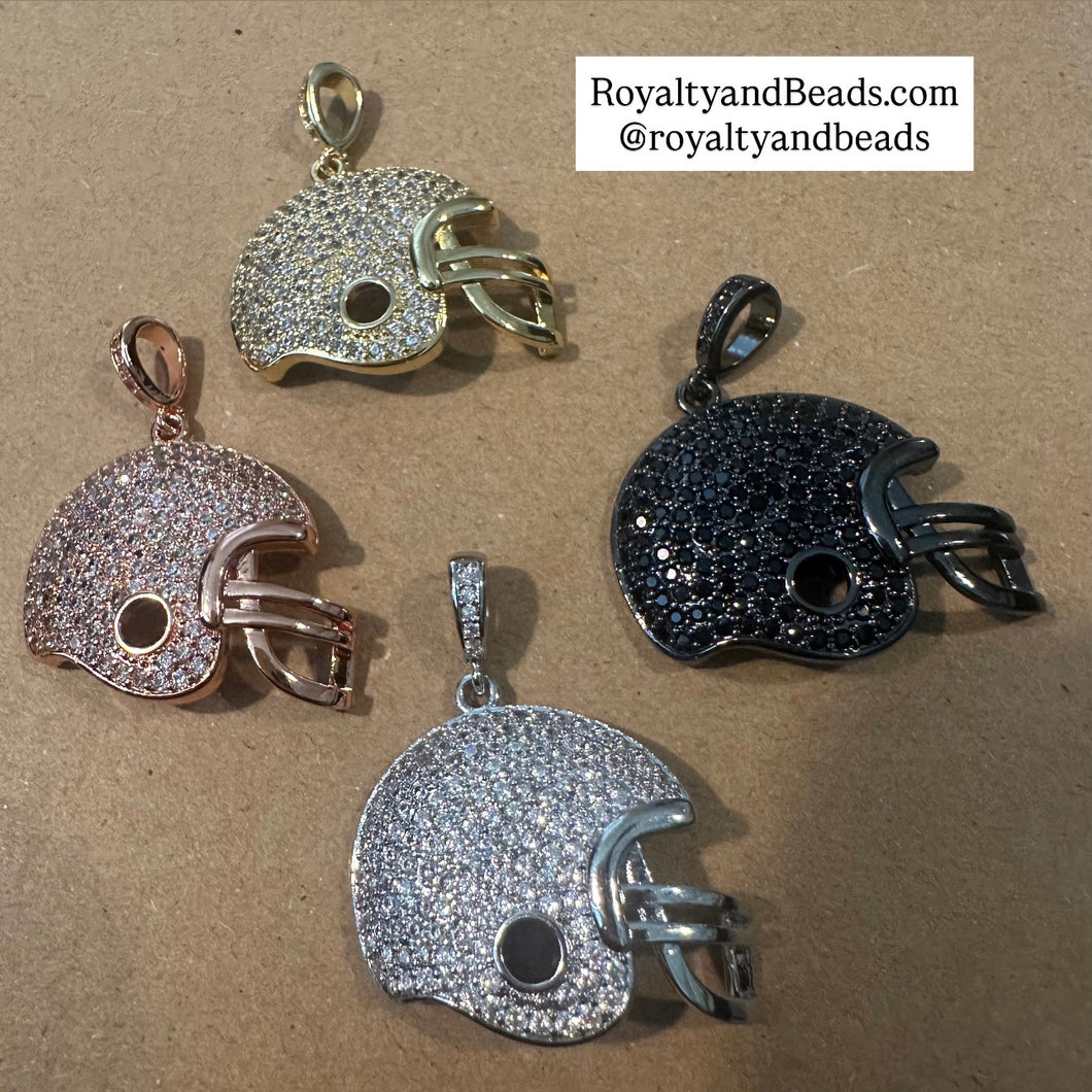 Pave helmet charms.