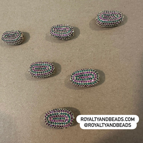 Pink and green pave bars.