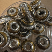 Load image into Gallery viewer, Gold big hole beads 12mm