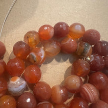 Load image into Gallery viewer, Faceted orange agate beads