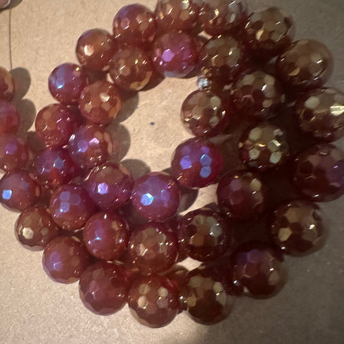 Red agate beads