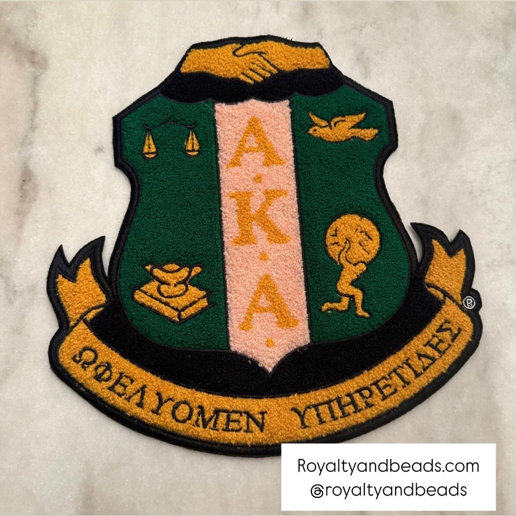 Alpha Kappa Alpha shield patch